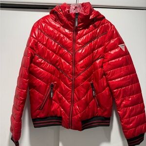 Red Quilted Women's Jacket